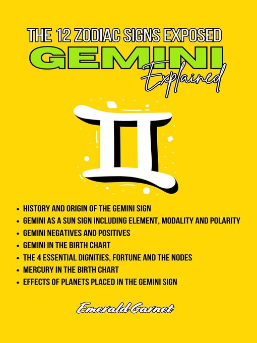 Title details for Gemini Explained by Emerald Garnet - Available